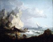 Thomas Gainsborough Seashore with Fishermen oil painting
